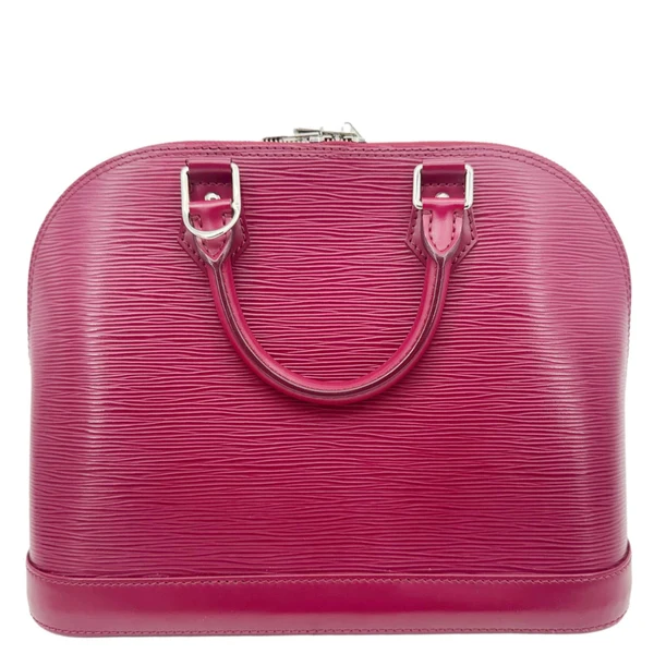 LOUIS VUITTON Alma PM Epi Leather Satchel Crossbody Bag Fuchsia