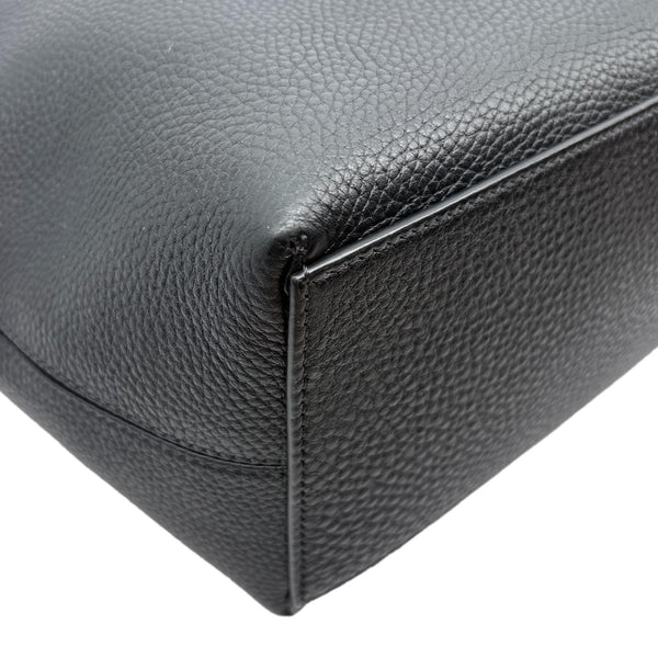 VALENTINO Garavani Rockstud Grained Calfskin Leather Shopping Tote Black