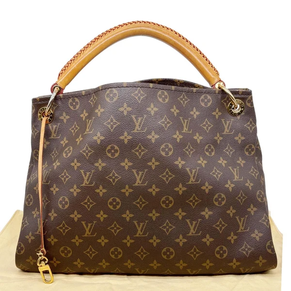 LOUIS VUITTON Artsy MM Monogram Canvas Hobo Shoulder Bag Brown