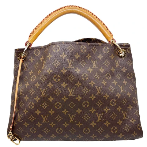 LOUIS VUITTON Artsy MM Monogram Canvas Hobo Shoulder Bag Brown