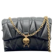 VERSACE Kleio Quilted Nappa Leather Shoulder Bag Black
