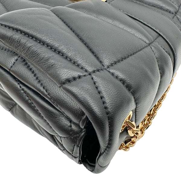 VERSACE Kleio Quilted Nappa Leather Shoulder Bag Black