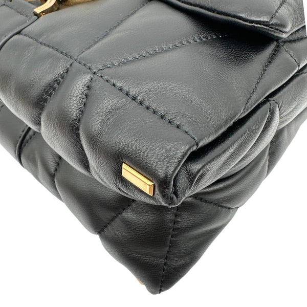 VERSACE Kleio Quilted Nappa Leather Shoulder Bag Black