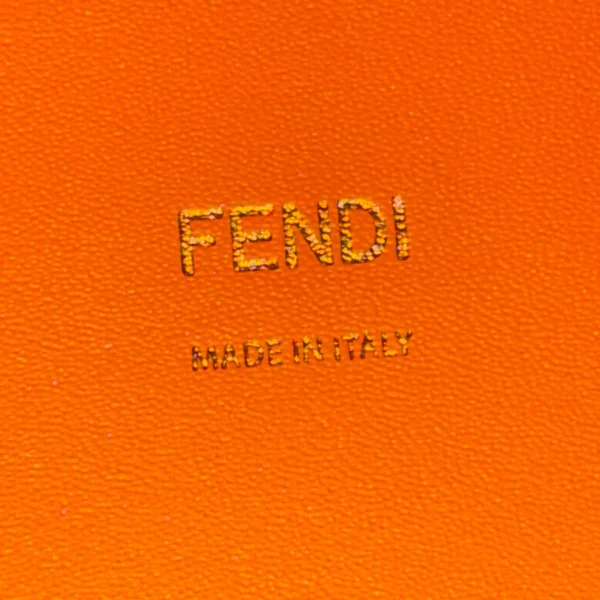 FENDI Sunshine Medium Leather Shopper Tote Bag Orange