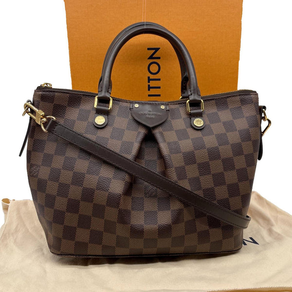 LOUIS VUITTON Siena PM Damier Ebene Shoulder Bag Brown