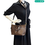 LOUIS VUITTON Siena PM Damier Ebene Shoulder Bag Brown