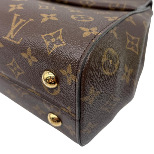 LOUIS VUITTON Cluny MM Monogram Canvas Satchel Bag Brown