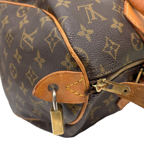 LOUIS VUITTON Speedy 30 Monogram Canvas Satchel Bag Brown