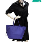 LOUIS VUITTON Neverfull MM Epi Leather Tote Shoulder Bag Purple