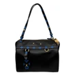 LOUIS VUITTON Speedy Amazon MM Leather Monogram Canvas Shoulder Bag Blue Noir