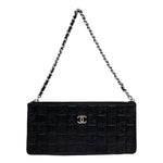CHANEL Precious Symbols Pochette Calfskin Leather Wallet On Chain Black