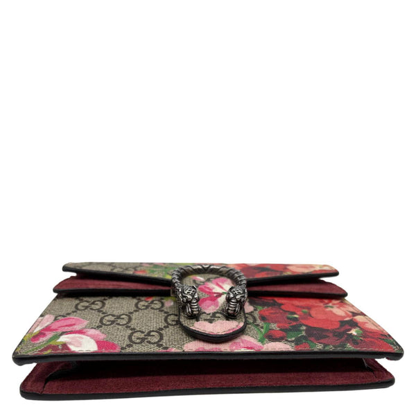 GUCCI Dionysus Super Mini Blooms GG Supreme Canvas Crossbody Bag Beige 476432