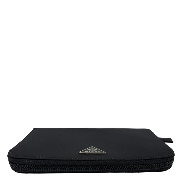 PRADA Tessuto Nylon Zip Around Long Wallet Black