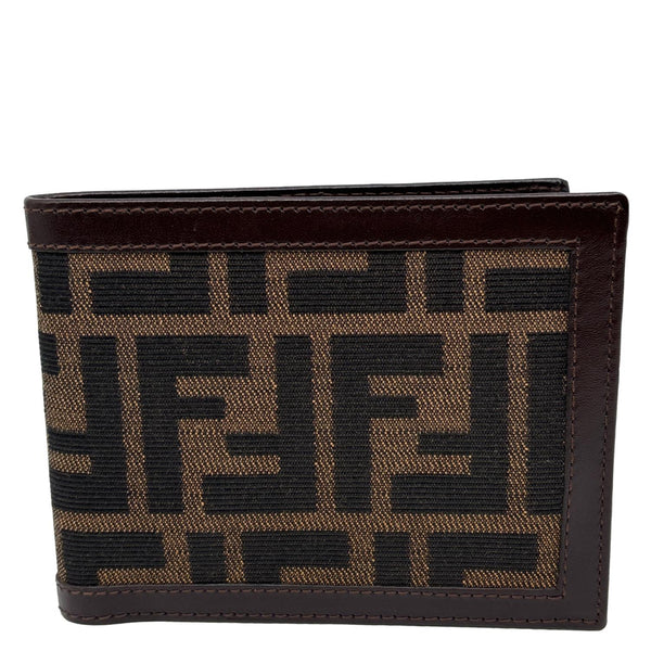 FENDI Zucca Canvas Bifold Wallet Brown