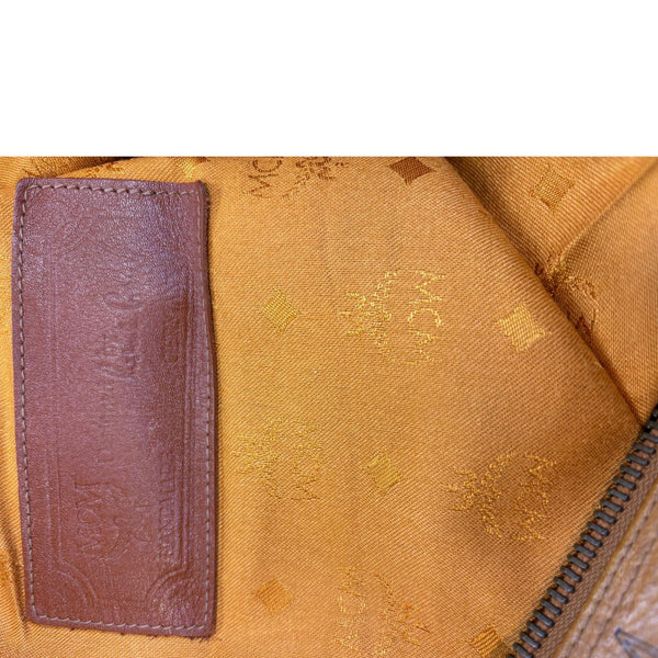 MCM Monogram Visetos Canvas Travel Bag Cognac