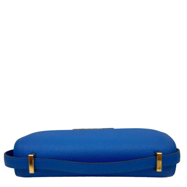 HERMES Constance 18 Bleu Leather Crossbody Bag Blue