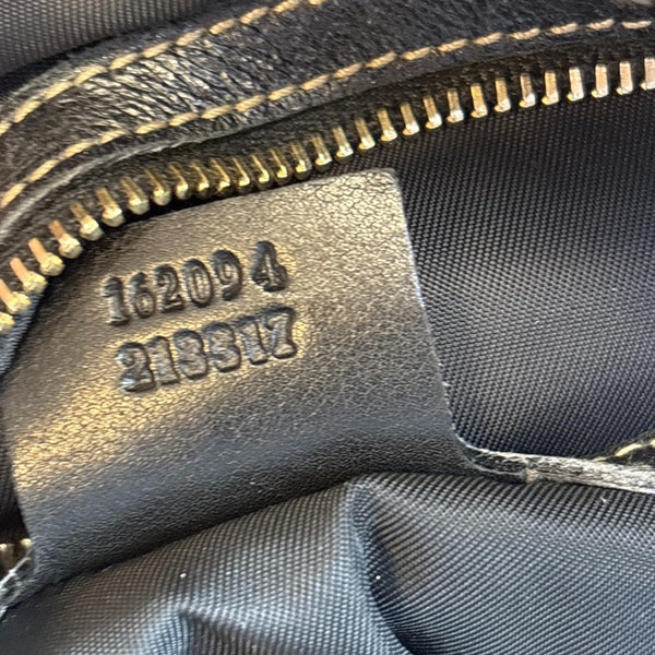 GUCCI Britt Dialux Coated Fabric Tote Bag Black 162094