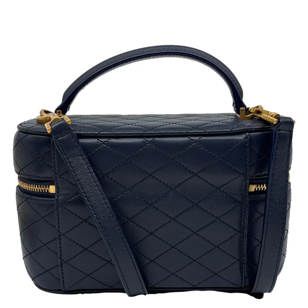 YVES SAINT LAURENT Gaby Vanity Quilted Leather Crossbody Bag Blue