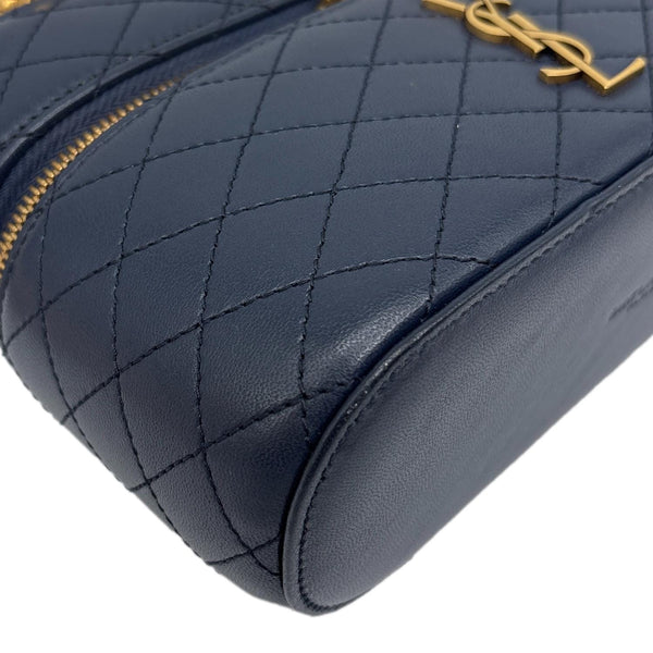 YVES SAINT LAURENT Gaby Vanity Quilted Leather Crossbody Bag Blue