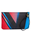 LOUIS VUITTON Race Neverfull MM Pochette Damier Canvas Wristlet Black