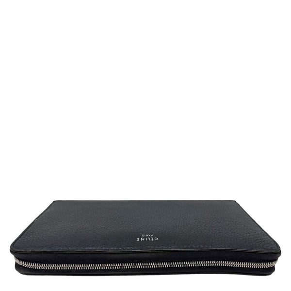 CELINE Zipped Around Large Calfskin Leather Multifunction Wallet Black