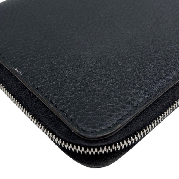 CELINE Zipped Around Large Calfskin Leather Multifunction Wallet Black