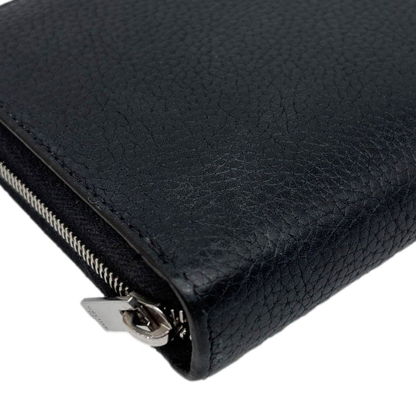 CELINE Zipped Around Large Calfskin Leather Multifunction Wallet Black
