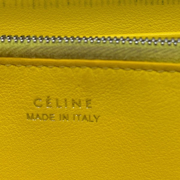 CELINE Zipped Around Large Calfskin Leather Multifunction Wallet Black