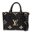 LOUIS VUITTON Onthego PM Monogram Empreinte Tote Shoulder Bag Bicolor