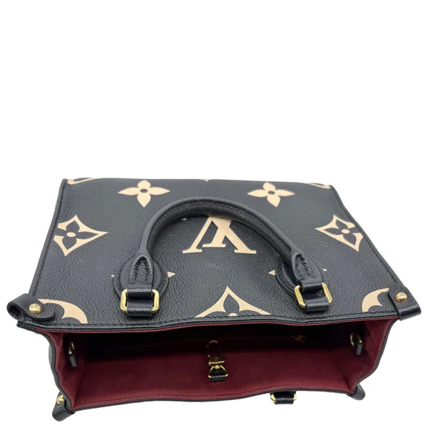 LOUIS VUITTON Onthego PM Monogram Empreinte Tote Shoulder Bag Bicolor