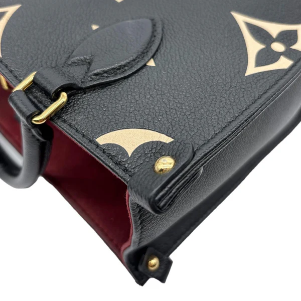 LOUIS VUITTON Onthego PM Monogram Empreinte Tote Shoulder Bag Bicolor