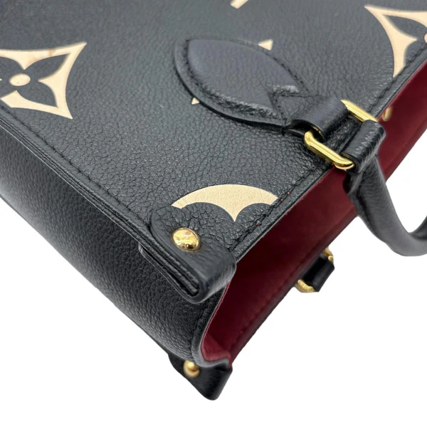 LOUIS VUITTON Onthego PM Monogram Empreinte Tote Shoulder Bag Bicolor