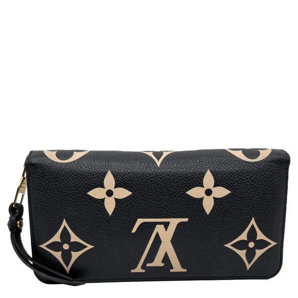 LOUIS VUITTON Monogram Empreinte Leather Zippy Wallet Bicolor