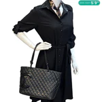 CHANEL Cambon Ligne Large Quilted Calfskin Leather Tote Bag Black