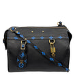LOUIS VUITTON Speedy Amazon MM Leather Monogram Canvas Shoulder Bag Blue Noir
