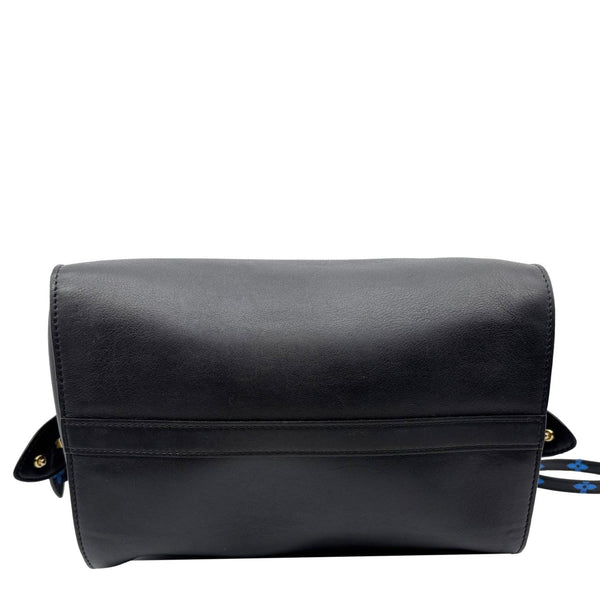 LOUIS VUITTON Speedy Amazon MM Leather Monogram Canvas Shoulder Bag Blue Noir