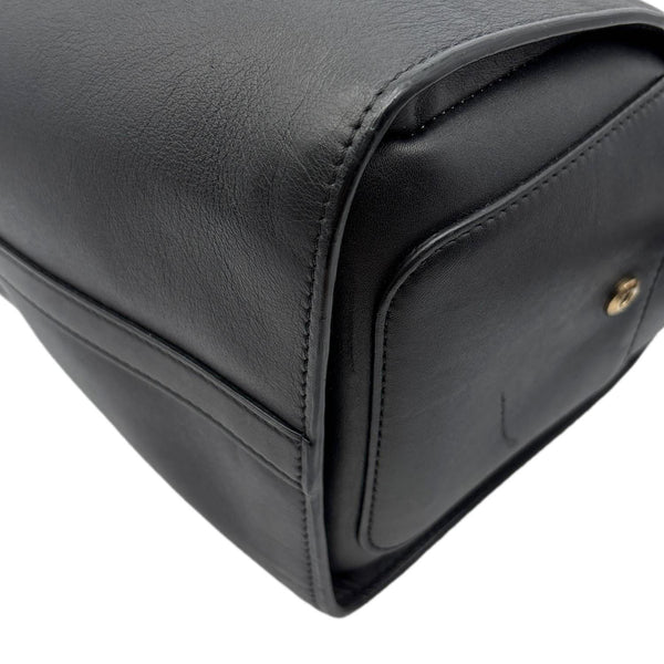 LOUIS VUITTON Speedy Amazon MM Leather Monogram Canvas Shoulder Bag Blue Noir