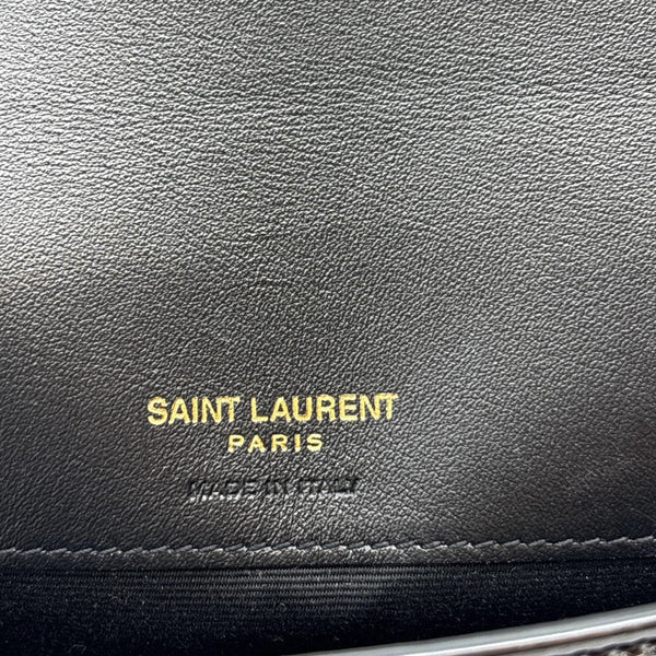 YVES SAINT LAURENT Patent Leather Phone Holder Black