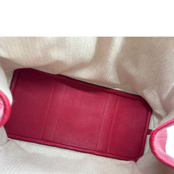 HERMES Garden Party 36 Negonda Leather Tote Bag Red