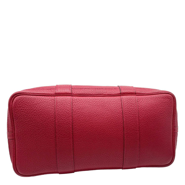 HERMES Garden Party 36 Negonda Leather Tote Bag Red