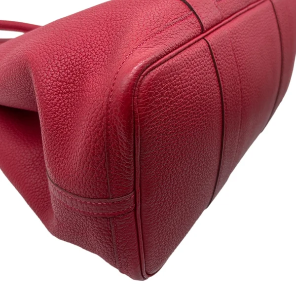 HERMES Garden Party 36 Negonda Leather Tote Bag Red