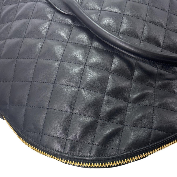 YVES SAINT LAURENT Giant Calfskin Quilted Leather Travel Bag Black