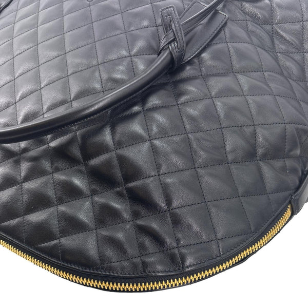 YVES SAINT LAURENT Giant Calfskin Quilted Leather Travel Bag Black