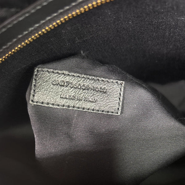 YVES SAINT LAURENT Giant Calfskin Quilted Leather Travel Bag Black