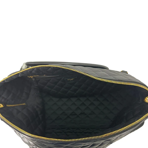 YVES SAINT LAURENT Giant Calfskin Quilted Leather Travel Bag Black