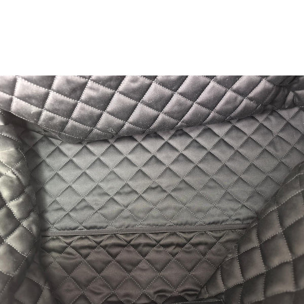 YVES SAINT LAURENT Giant Calfskin Quilted Leather Travel Bag Black