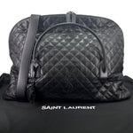 YVES SAINT LAURENT Giant Calfskin Quilted Leather Travel Bag Black