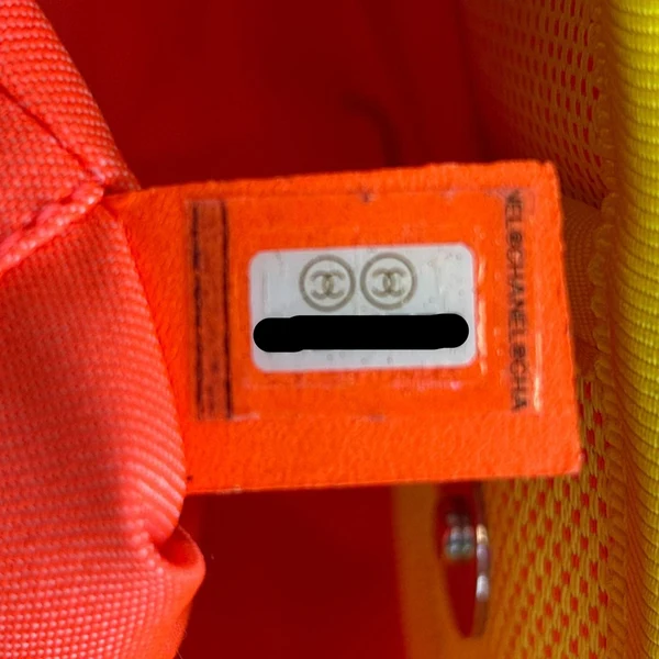 CHANEL Deauville Mini Canvas Shopping Tote Bag Yellow