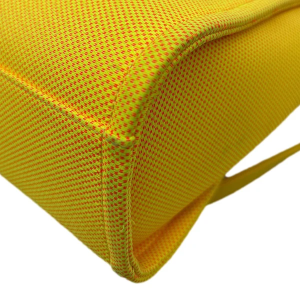 CHANEL Deauville Mini Canvas Shopping Tote Bag Yellow