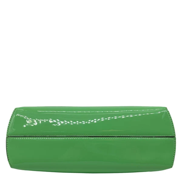 FENDI First Patent Leather Clutch Crossbody Bag Green